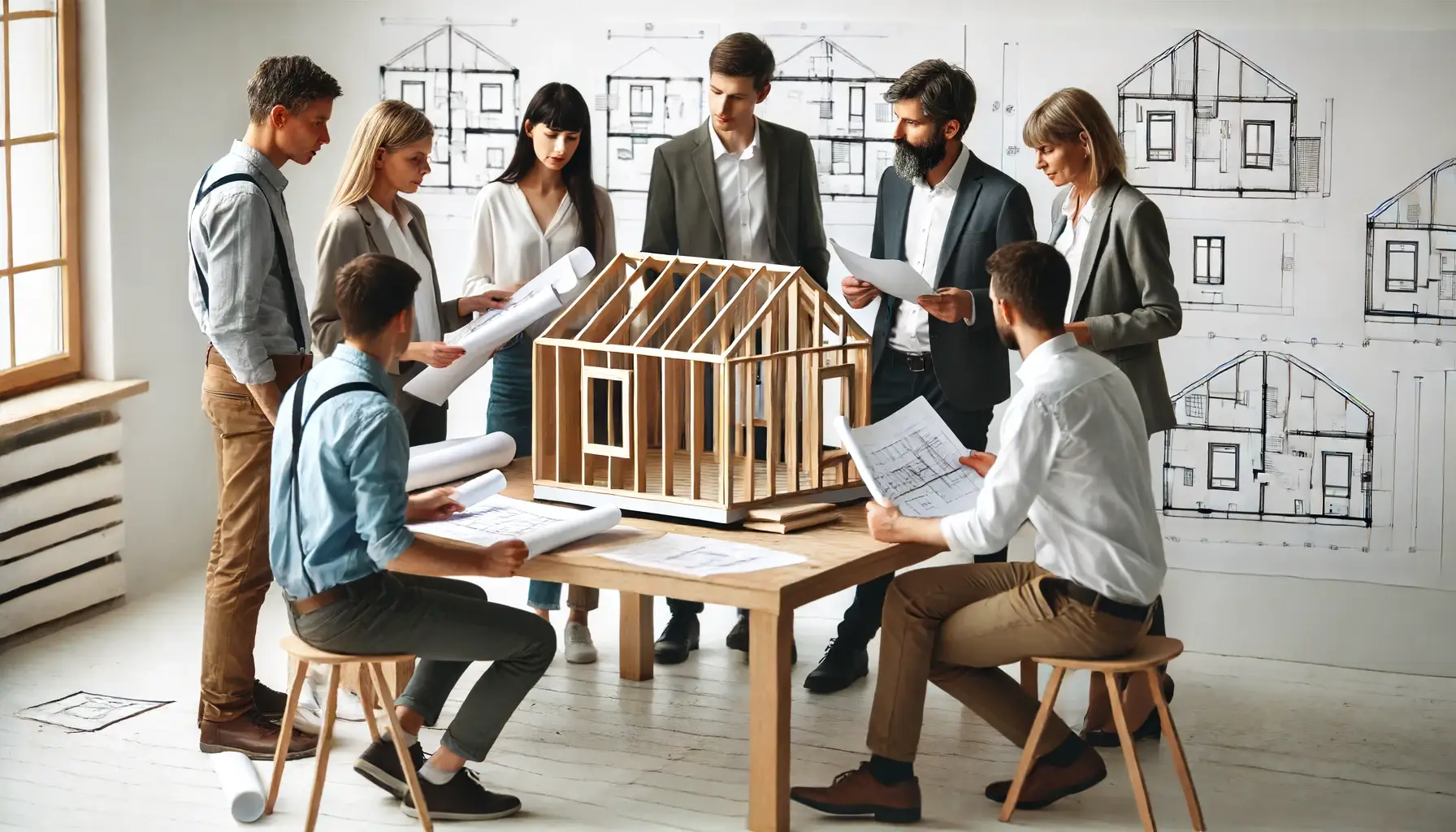 Bouwplannen bespreken