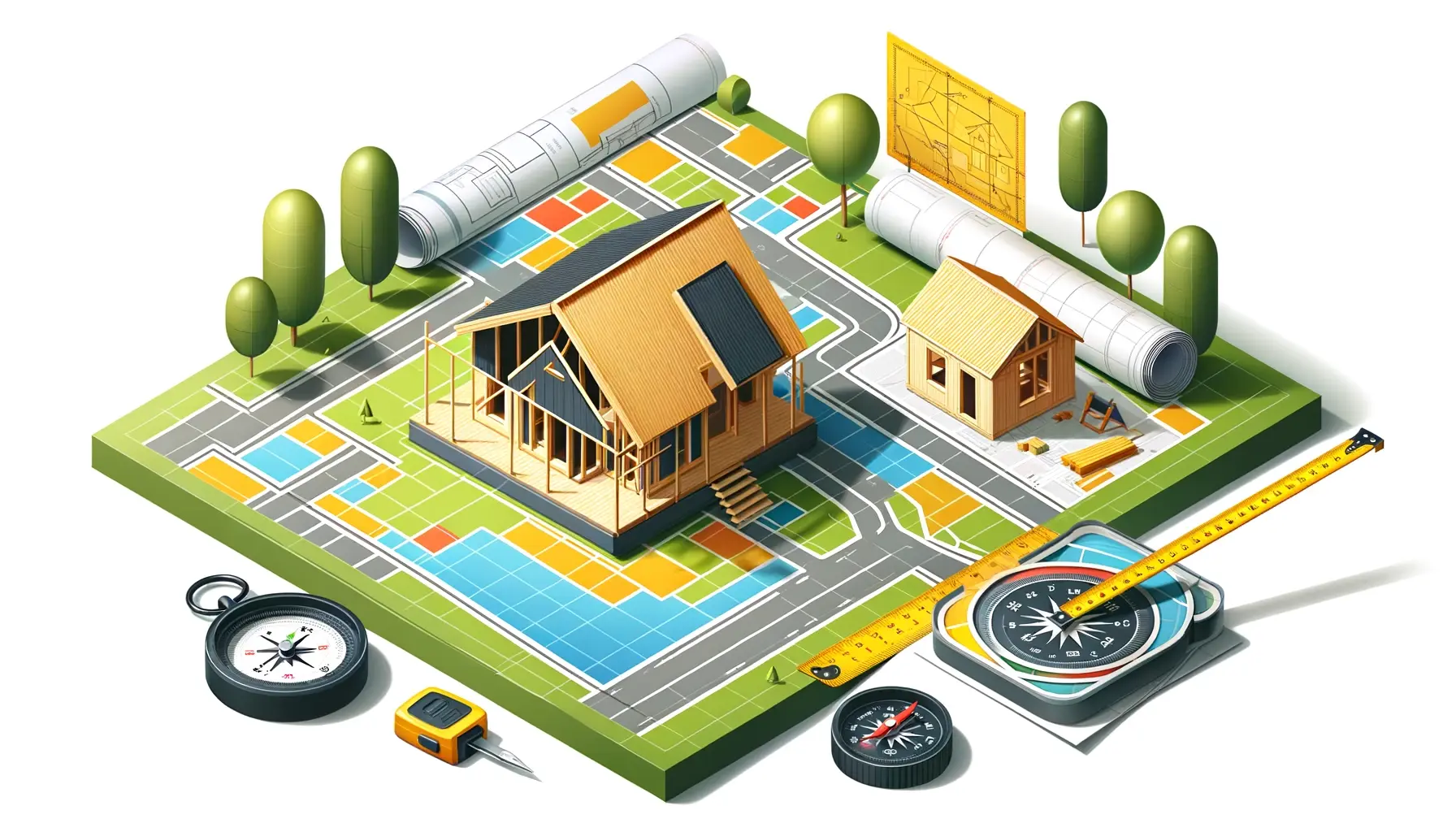 Transport van een prefab woning